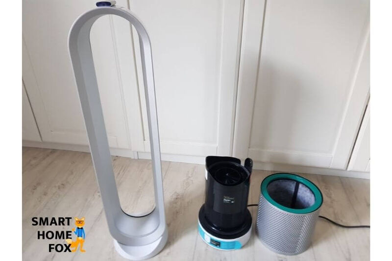 Der FIlter vom Dyson Pure Cool Link TP02 Luftreiniger wird wieder im Luftgitter eingesetzt